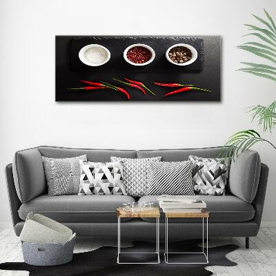 Foto obraz szklany Przyprawy i chilli