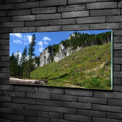 Foto obraz szklany Skaliste szczyty