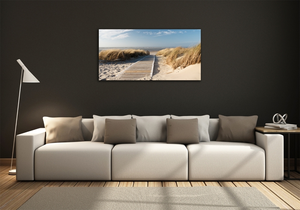 Foto obraz szklany Ścieżka na plaży