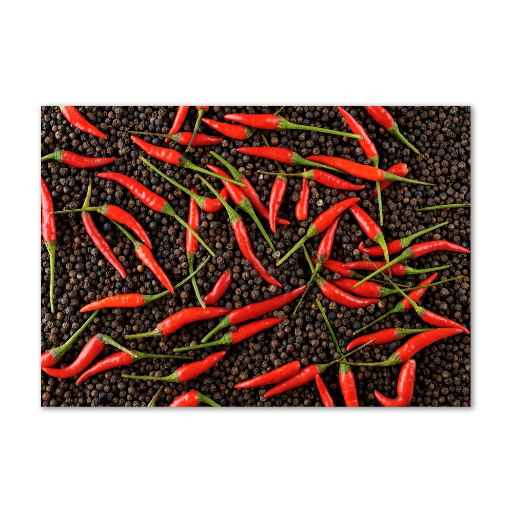 Foto obraz szklany Papryczki chilli
