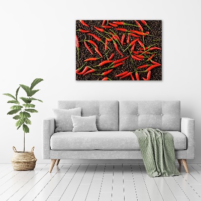 Foto obraz szklany Papryczki chilli