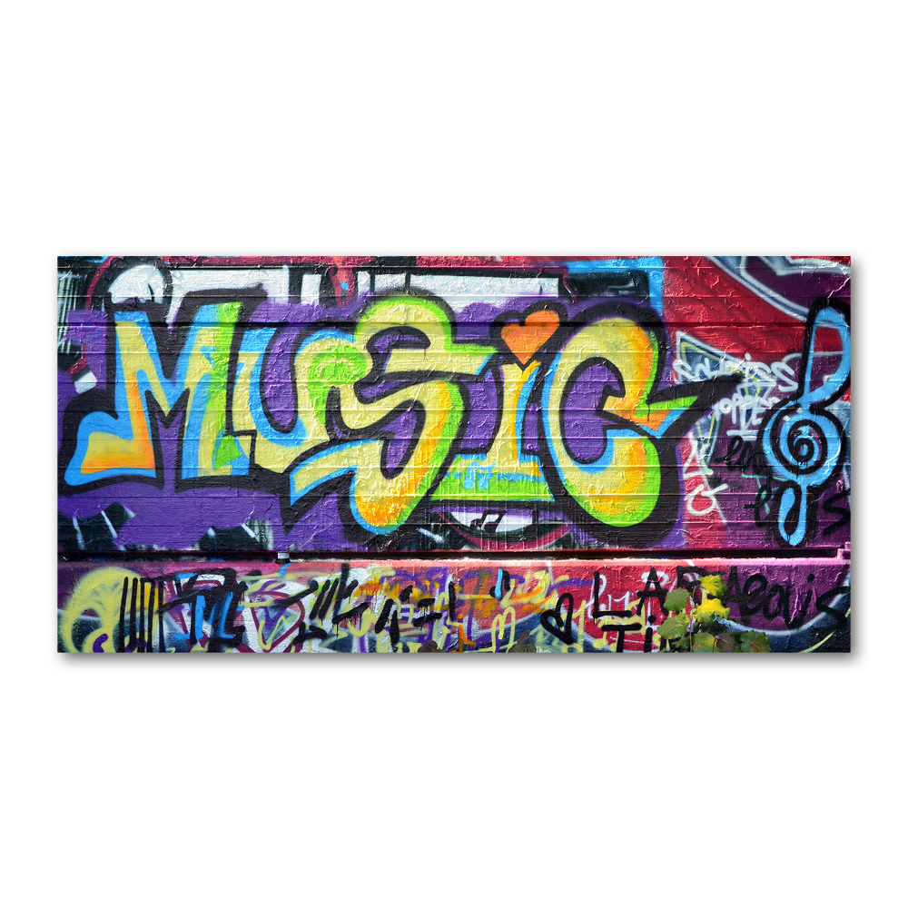 Foto obraz szklany Graffiti na ścianie