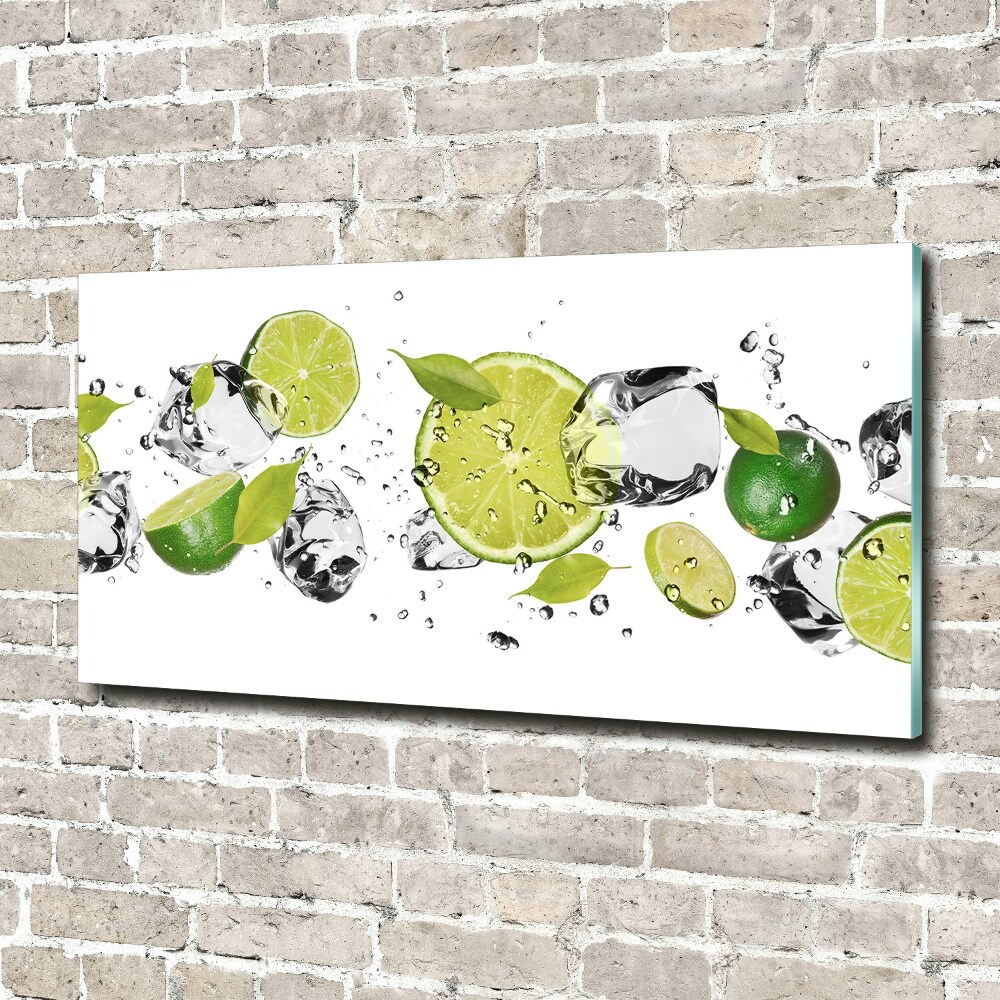 Foto-obraz szkło hartowane Limonka i woda