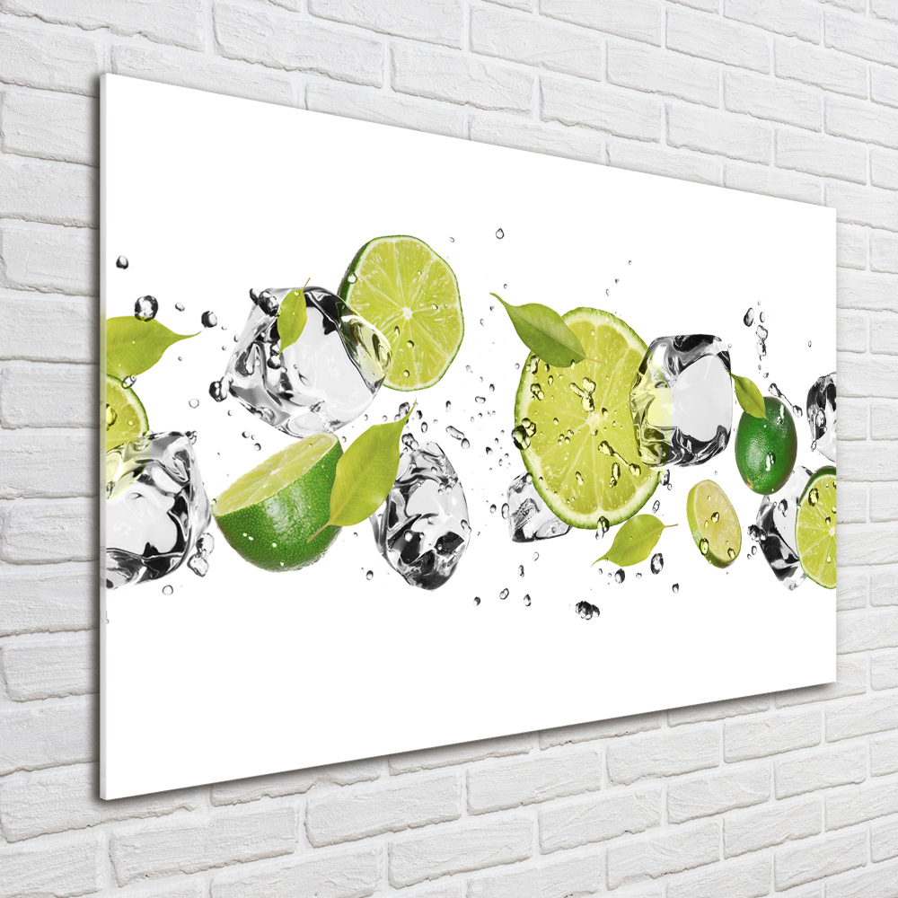 Foto-obraz szkło hartowane Limonka i woda