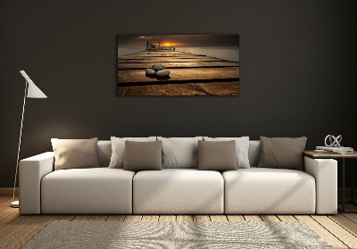 Foto obraz szkło hartowane Drewniane molo