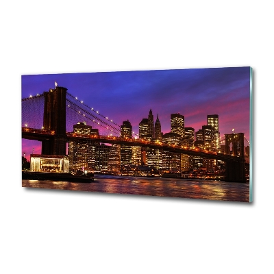 Foto obraz szklany Manhattan zachód