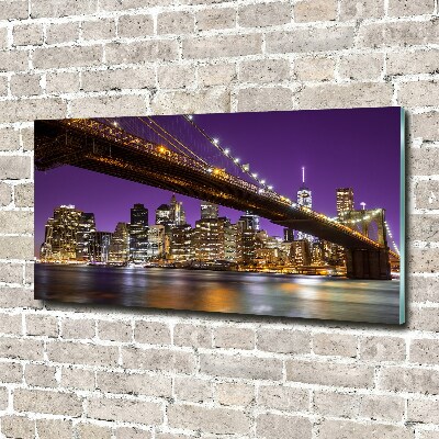 Foto obraz szkło hartowane Manhattan nocą