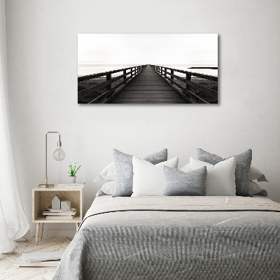 Foto obraz szkło hartowane Drewniane molo