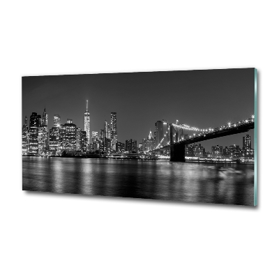 Foto obraz szkło hartowane Manhattan nocą