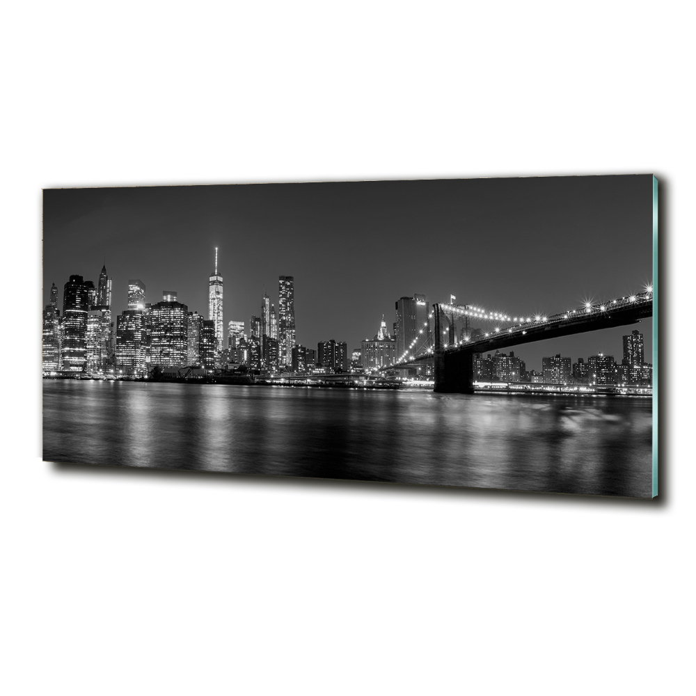 Foto obraz szkło hartowane Manhattan nocą
