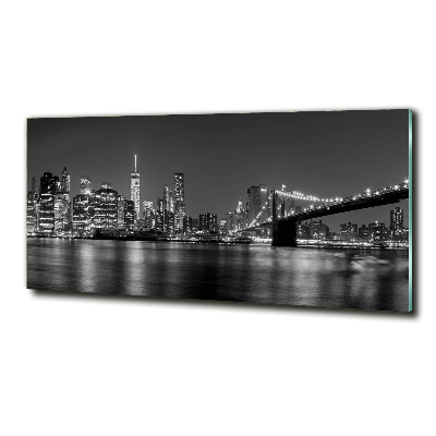 Foto obraz szkło hartowane Manhattan nocą