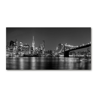Foto obraz szkło hartowane Manhattan nocą