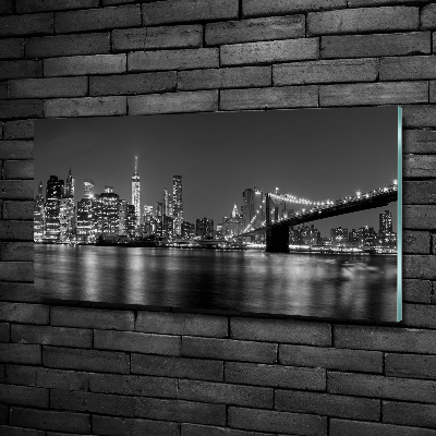 Foto obraz szkło hartowane Manhattan nocą