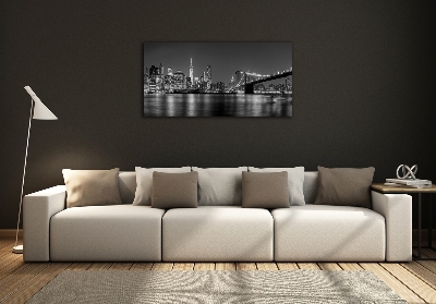 Foto obraz szkło hartowane Manhattan nocą