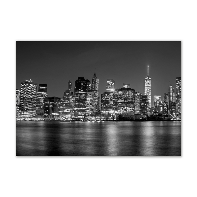 Foto obraz szkło hartowane Manhattan nocą