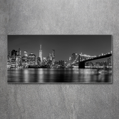 Foto obraz szkło hartowane Manhattan nocą