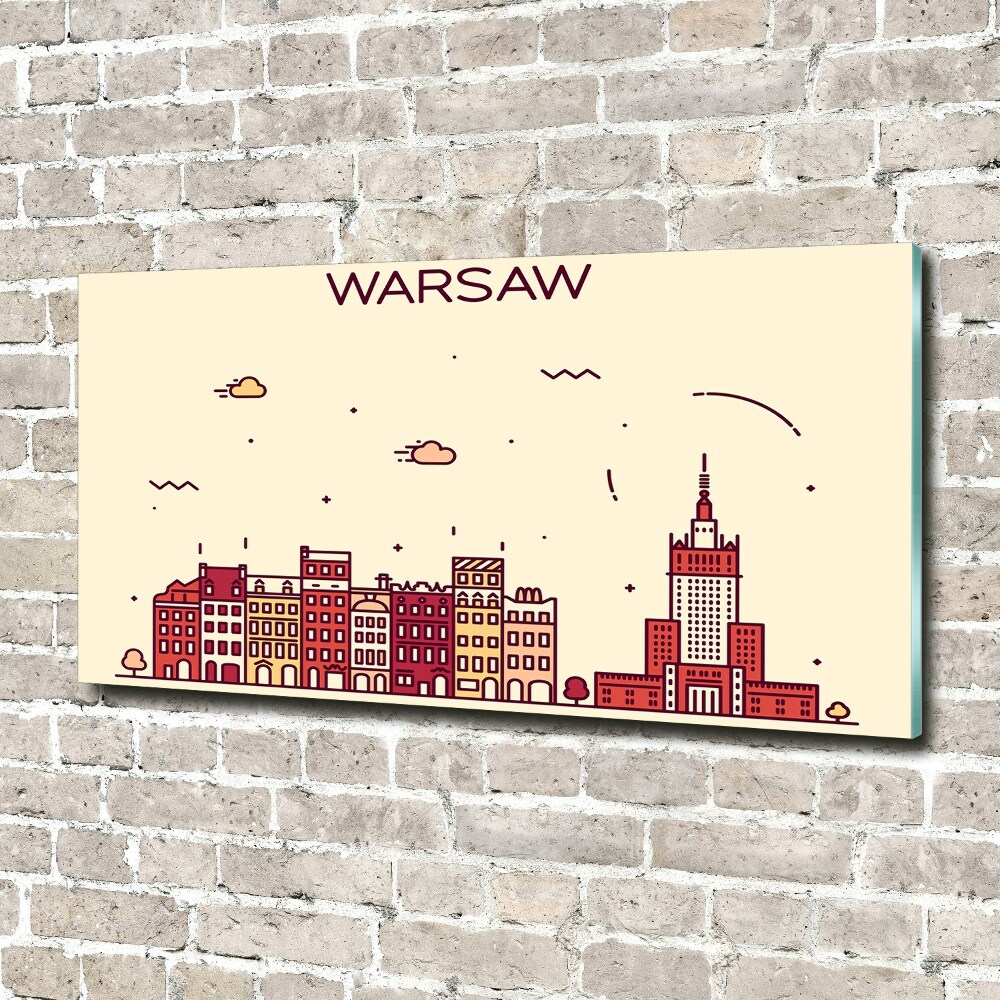 Fotoobraz na ścianę szklany Warszawa Polska