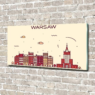 Fotoobraz na ścianę szklany Warszawa Polska