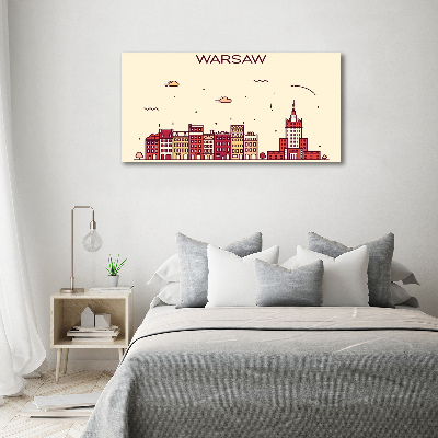 Fotoobraz na ścianę szklany Warszawa Polska
