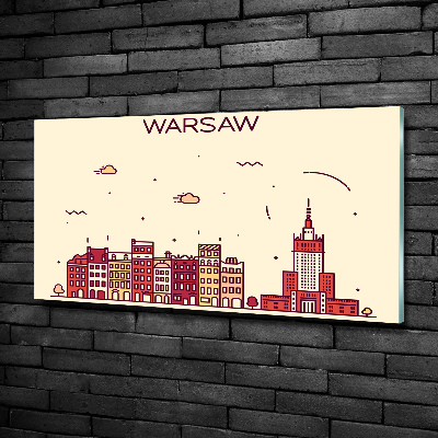 Fotoobraz na ścianę szklany Warszawa Polska