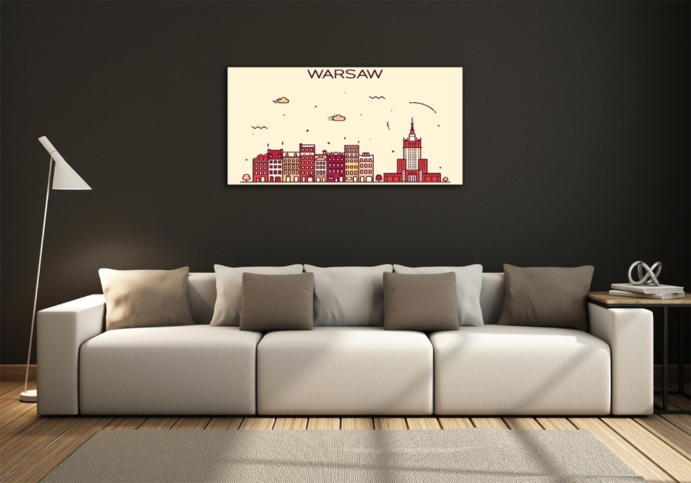Fotoobraz na ścianę szklany Warszawa Polska