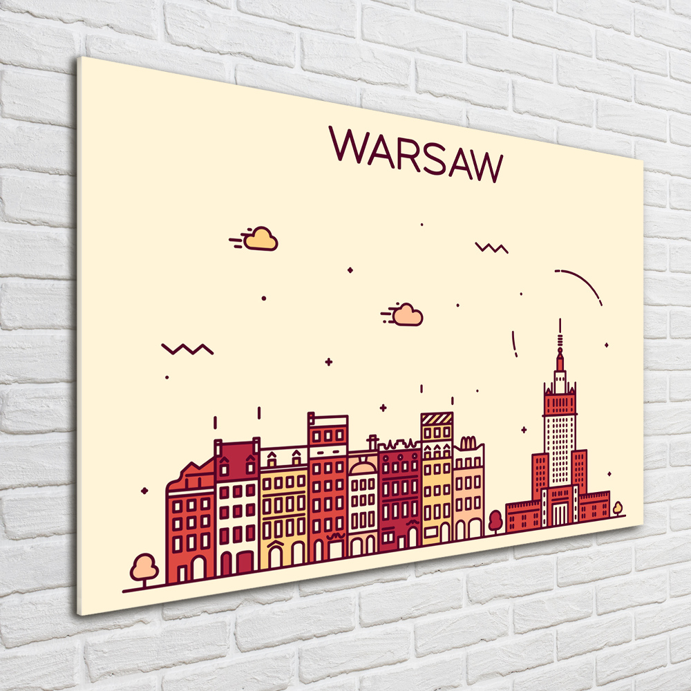 Fotoobraz na ścianę szklany Warszawa Polska