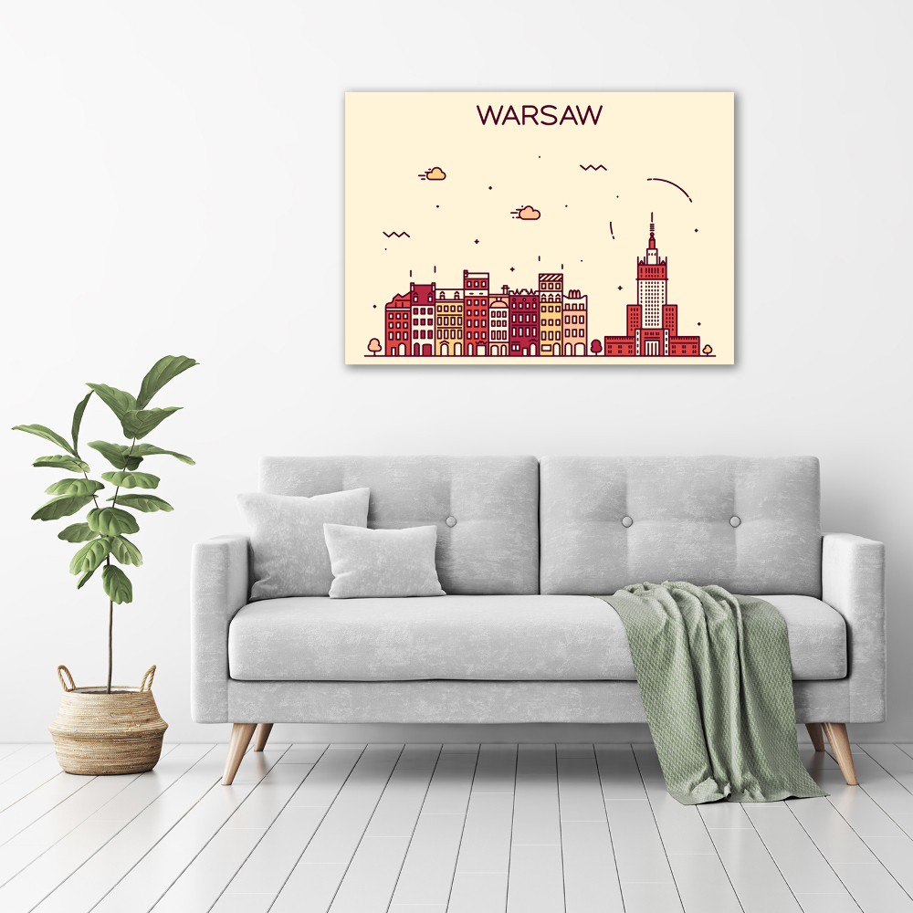 Fotoobraz na ścianę szklany Warszawa Polska