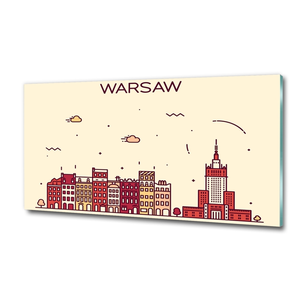 Fotoobraz na ścianę szklany Warszawa Polska