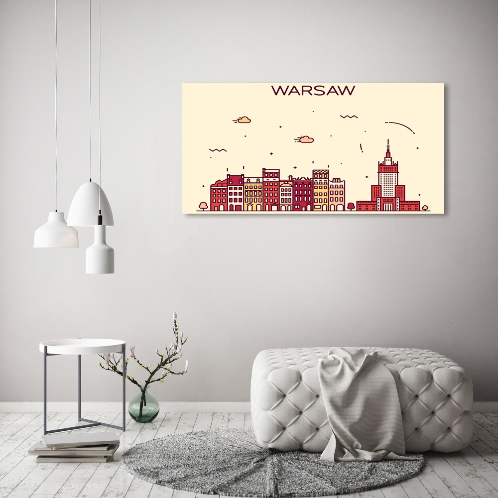 Fotoobraz na ścianę szklany Warszawa Polska