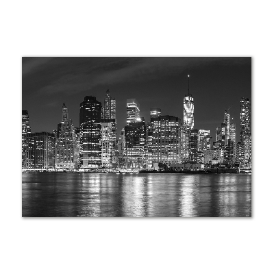 Foto obraz szkło hartowane Manhattan nocą