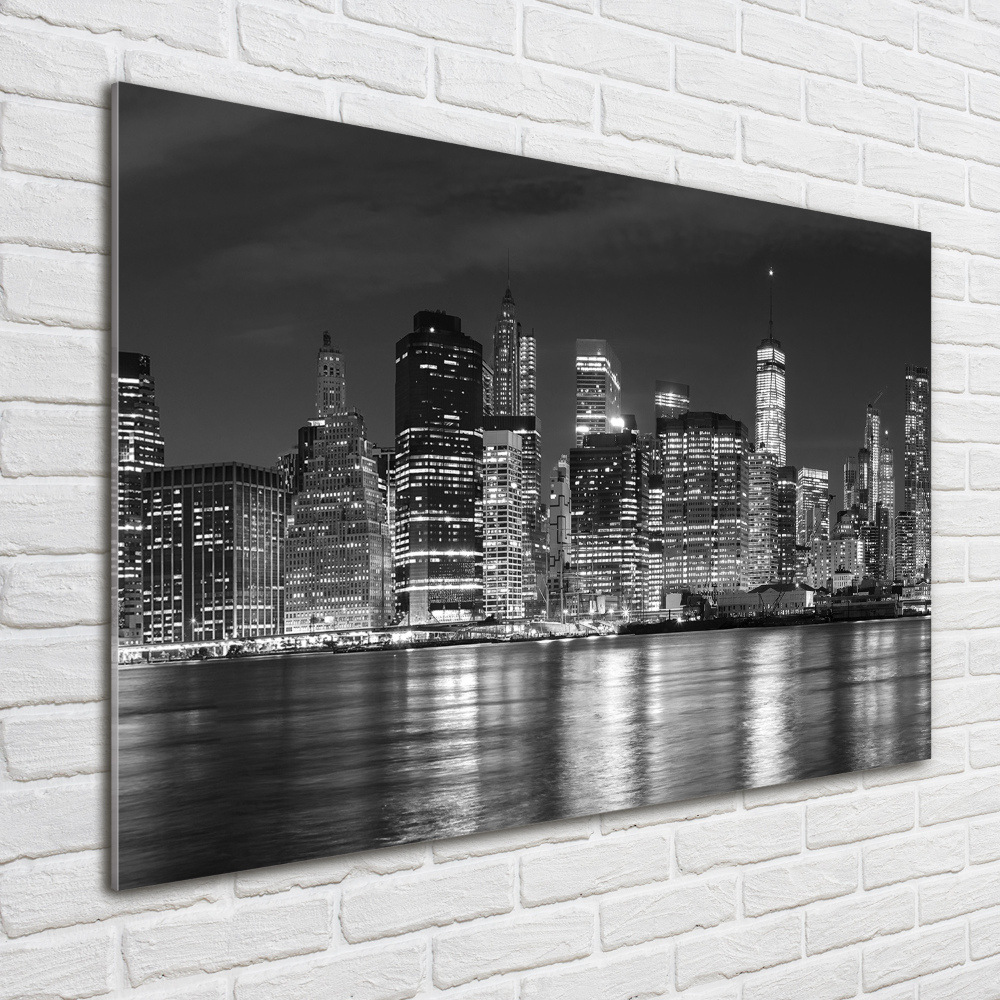 Foto obraz szkło hartowane Manhattan nocą