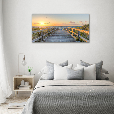 Foto obraz szklany Ścieżka na plażę