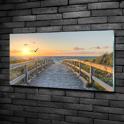 Foto obraz szklany Ścieżka na plażę