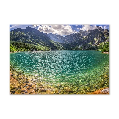 Foto obraz szklany Jezioro w górach