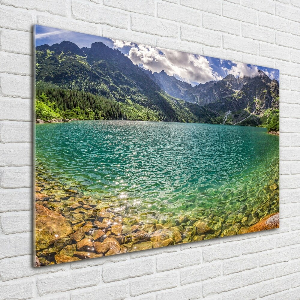 Foto obraz szklany Jezioro w górach