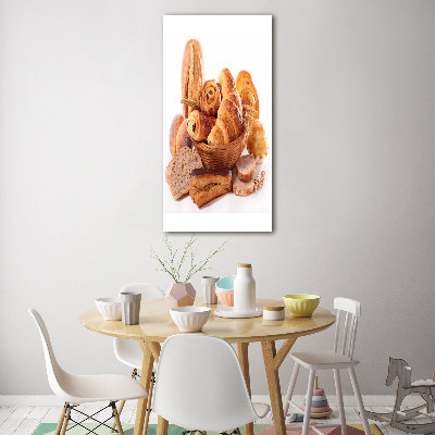 Foto obraz szklany pionowy Pieczywo w koszu