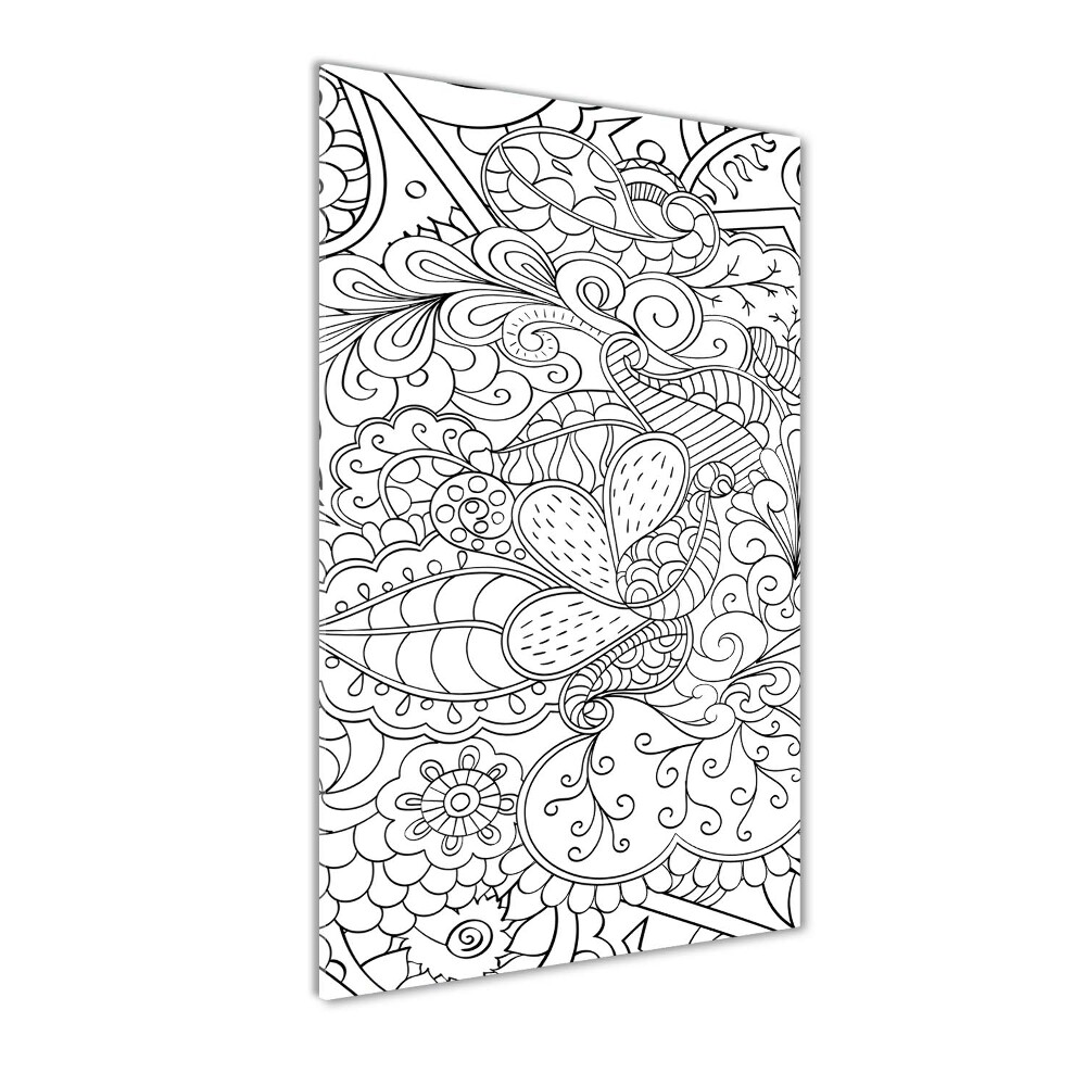 Foto obraz szkło hartowane pionowy Tło Zentangle