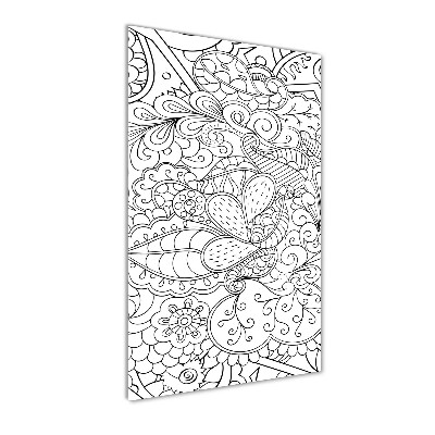 Foto obraz szkło hartowane pionowy Tło Zentangle