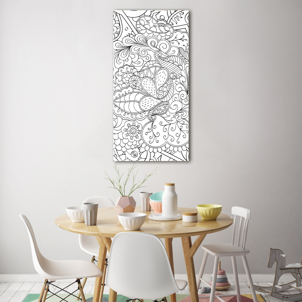 Foto obraz szkło hartowane pionowy Tło Zentangle