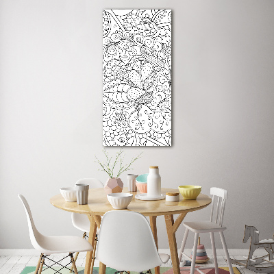 Foto obraz szkło hartowane pionowy Tło Zentangle