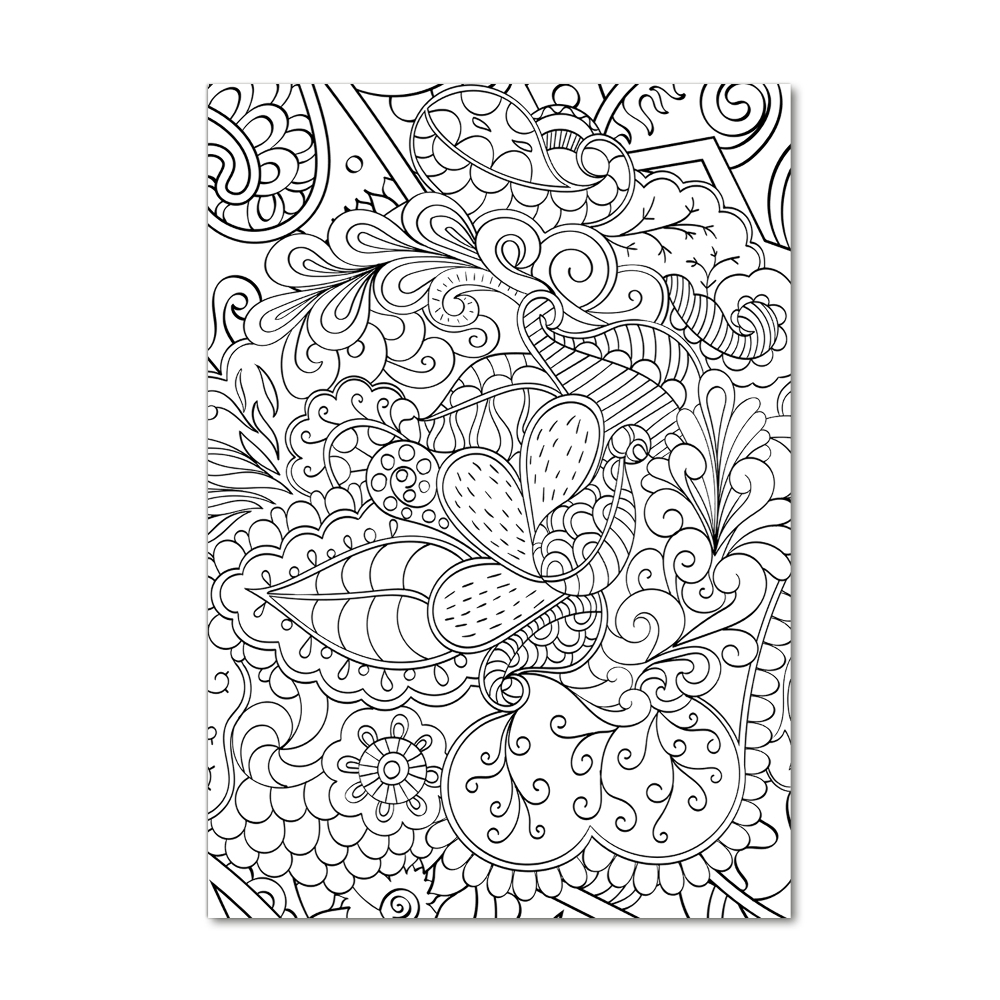 Foto obraz szkło hartowane pionowy Tło Zentangle