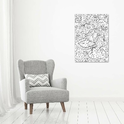 Foto obraz szkło hartowane pionowy Tło Zentangle