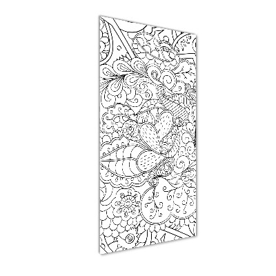 Foto obraz szkło hartowane pionowy Tło Zentangle
