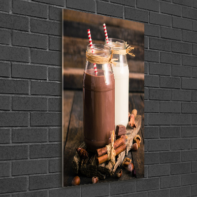 Foto obraz szklany pionowy Koktajle mleczne