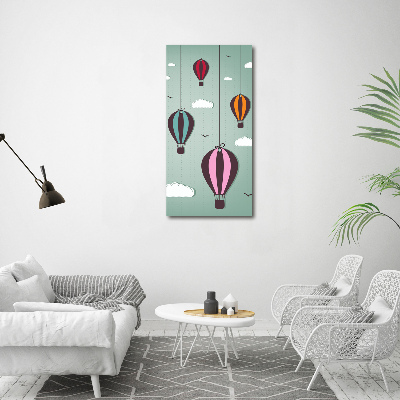 Foto obraz na szkle pionowy Latające balony