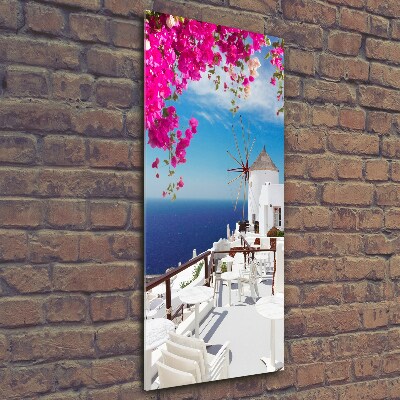 Foto obraz szklany pionowy Santorini Grecja