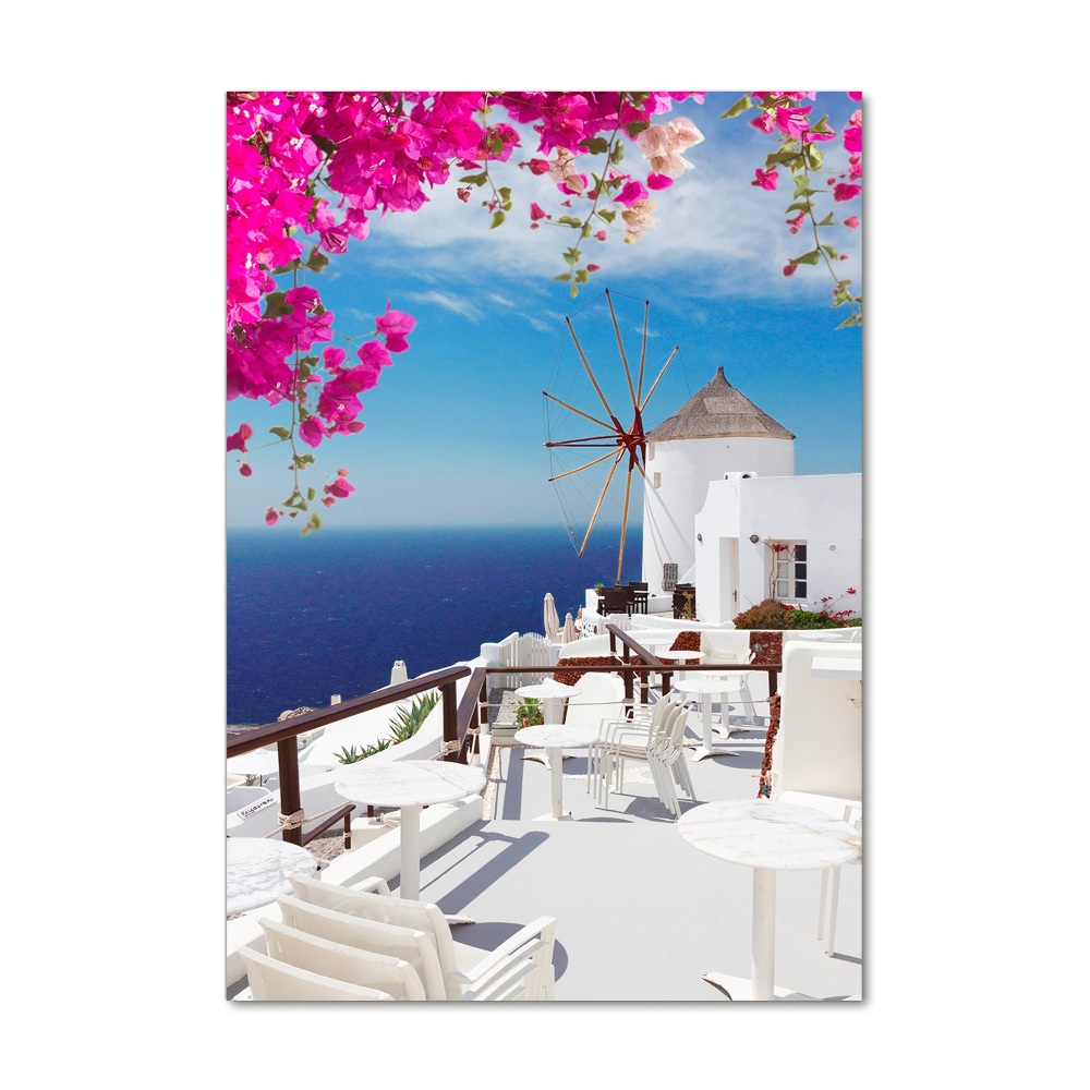 Foto obraz szklany pionowy Santorini Grecja