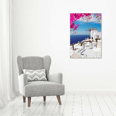 Foto obraz szklany pionowy Santorini Grecja