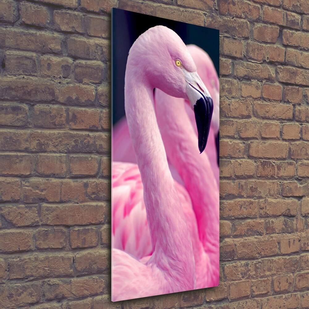 Foto-obraz szkło hartowane pionowy Flamingi