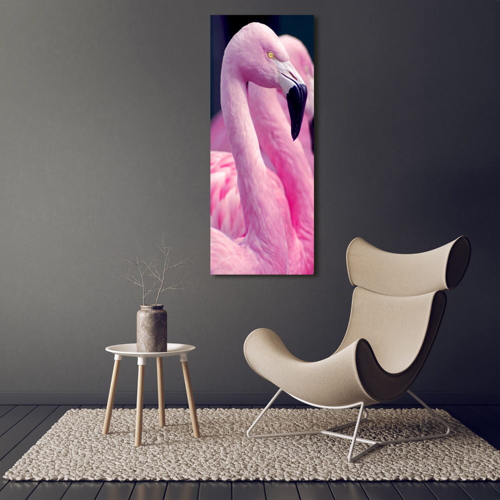 Foto-obraz szkło hartowane pionowy Flamingi